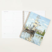 クロード・モネ。ルーアンでセーヌ川に乗る船 プランナー手帳 (ディスプレー)