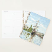 クロード・モネ。ルーアンでセーヌ川に乗る船 プランナー手帳 (ディスプレー)