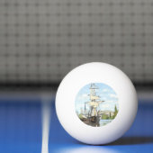 クロード・モネ。ルーアンでセーヌ川に乗る船 卓球ボール (ネット)