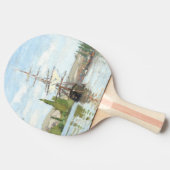 クロード・モネ。ルーアンでセーヌ川に乗る船 卓球ラケット (横)