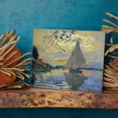 クロード・モネ - ル・プティ・ジェネヴィリエの帆船 フォトプラーク (側面)