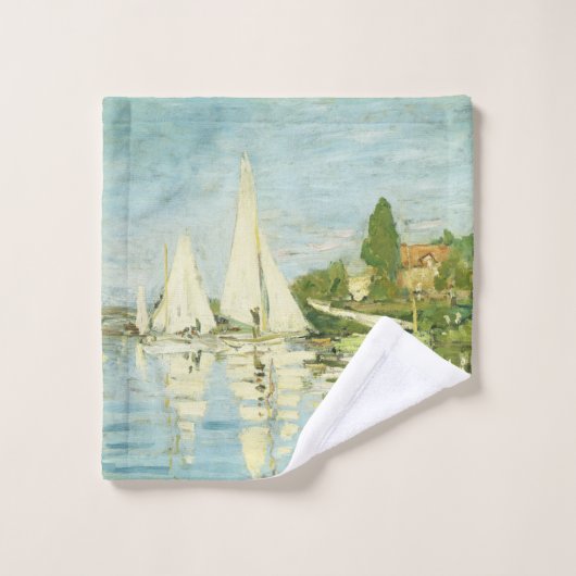 クロード・モネ。レガタスアットアルジェンテウイル ウォッシュタオル (ウォッシュタオル)
