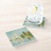 クロード・モネ。レガタスアットアルジェンテウイル ガラスコースター (アングル)