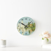 クロード・モネ。レガタスアットアルジェンテウイル ラウンド壁時計 (ホーム)