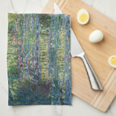 クロード・モネ - ワニスイレン池、緑の調和 キッチンタオル (四つ折り)