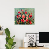 クロード・モネ – ヴァージモンの静物性バラ ポスター (ホームオフィス)