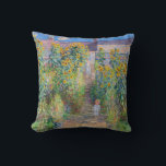 クロード・モネ - ヴェテイユの庭 クッション<br><div class="desc">ヴェテイユの庭 / Le jardin de l'artiste a Vetheuil - クロード・モネ、キャンバス上に油彩、1881</div>
