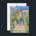 クロード・モネ - ヴェテイユの庭 サンキューカード<br><div class="desc">ヴェテイユの庭 / Le jardin de l'artiste a Vetheuil - クロード・モネ、キャンバス上に油彩、1881</div>