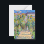クロード・モネ - ヴェテイユの庭 ノートカード<br><div class="desc">ヴェテイユの庭 / Le jardin de l'artiste a Vetheuil - クロード・モネ、キャンバスに油彩、1881</div>
