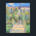 クロード・モネ - ヴェテイユの庭 メタルプリント<br><div class="desc">ヴェテイユの庭 / Le jardin de l'artiste a Vetheuil - クロード・モネ、キャンバス上に油彩、1881</div>