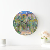 クロード・モネ - ヴェテイユの庭 ラージ壁時計 (ホーム)