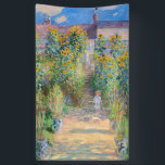 クロード・モネ - ヴェテイユの庭 横断幕<br><div class="desc">ヴェテイユの庭 / Le jardin de l'artiste a Vetheuil - クロード・モネ、キャンバスに油彩、1881</div>