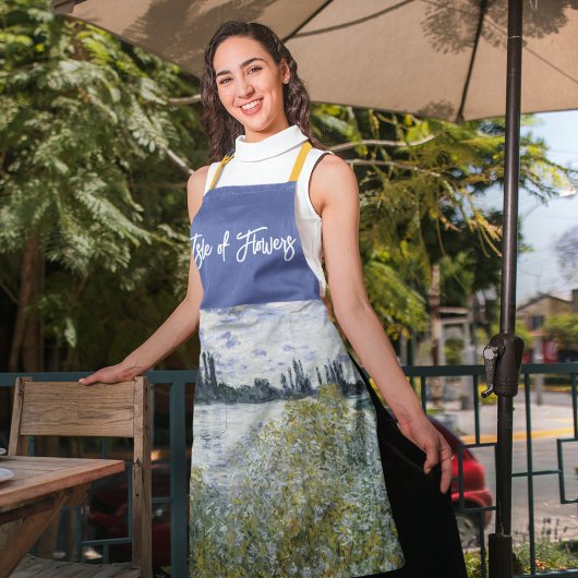 クロード・モネ・ヴェテウイル近くのフラワーアイランド エプロン