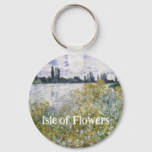 クロード・モネ・ヴェテウイル近くのフラワーアイランド キーホルダー (正面)