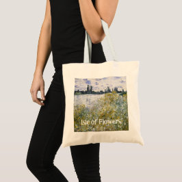 クロード・モネ・ヴェテウイル近くのフラワーアイランド トートバッグ