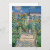 クロード・モネ - ヴェテュイユの庭園 招待状 (正面/裏面)