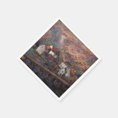 クロード・モネ - ヴェルヴィーの橋 スタンダードカクテルナプキン (角)