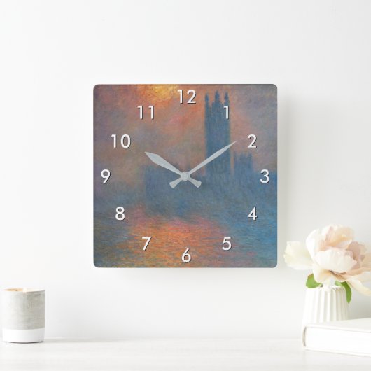 クロード・モネ – 下院ロンドン スクエア壁時計 (ホーム)
