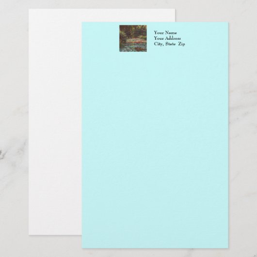 クロード・モネ 便箋 (正面/裏面)