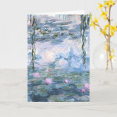 クロード・モネ 印象派の睡蓮の絵画 カード (黄色い花)