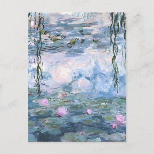 クロード・モネ 印象派の睡蓮の絵画 シーズンポストカード (正面)