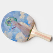 クロード・モネ - 左向きの傘を持つ女性 卓球ラケット (横)