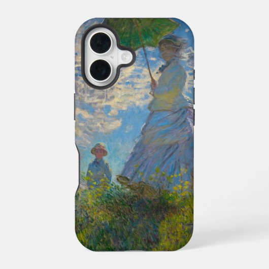 クロード・モネ『散歩、日傘をさす女』 iPhone 16ケース (裏面)