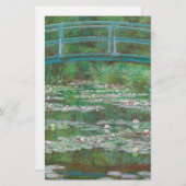クロード・モネ-日本のな歩道橋 便箋 (正面/裏面)