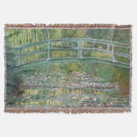 クロード・モネ 日本風橋 睡蓮 アート スローブランケット (正面)