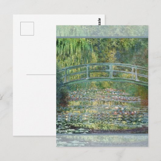 クロード・モネ 日本風橋 睡蓮 アート ポストカード (正面/裏面)