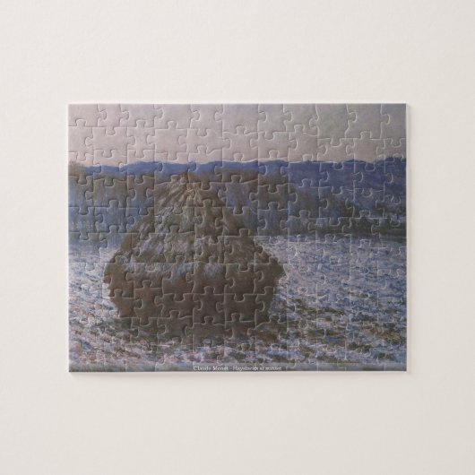 クロード・モネ-日没のパズルの三角波 ジグソーパズル (横)
