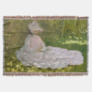 クロード・モネ 春の印象派の肖像画 スローブランケット