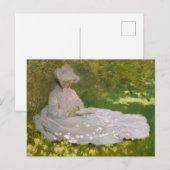 クロード・モネ 春の印象派の肖像画 ポストカード (正面/裏面)