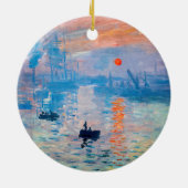 クロード・モネ - 朝の印象 セラミックオーナメント (裏面)