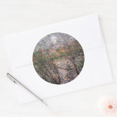クロード・モネ – 枝を通して春 ラウンドシール (封筒)