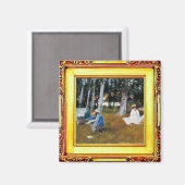 クロード・モネ、森の端 マグネット (正面/裏面)