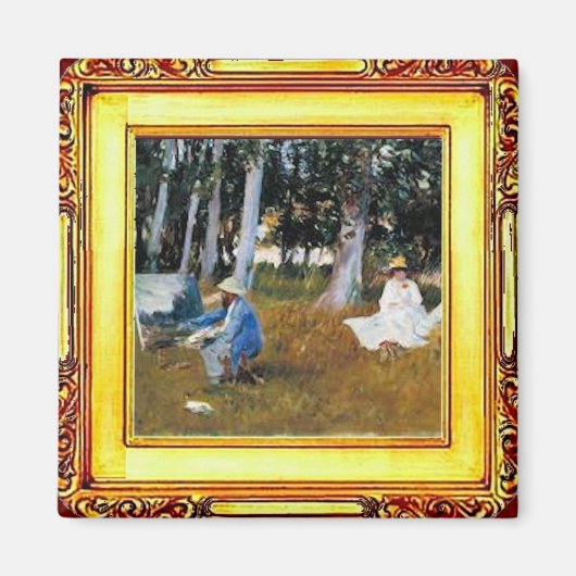 クロード・モネ、森の端 マグネット (正面)