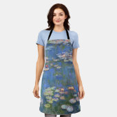クロード・モネ//水彩 エプロン (着用した状態)