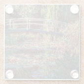 クロード・モネ – 水百合池，ピンク調和 ガラスコースター (裏面)