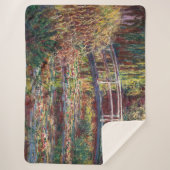 クロード・モネ – 水百合池,ピンク調和 シェルパブランケット (正面)