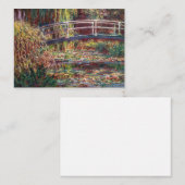 クロード・モネ – 水百合池,ピンク調和 ノートカード (正面/裏面)