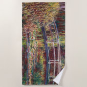 クロード・モネ – 水百合池,ピンク調和 ビーチタオル (正面)