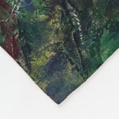 クロード・モネ – 水百合池，ピンク調和 フリースブランケット (角)