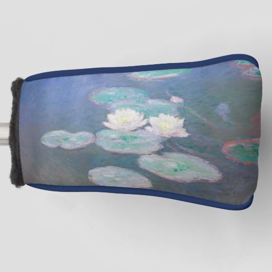 クロード・モネ - 水芙蓉、夕方の効果 ゴルフヘッドカバー (正面)