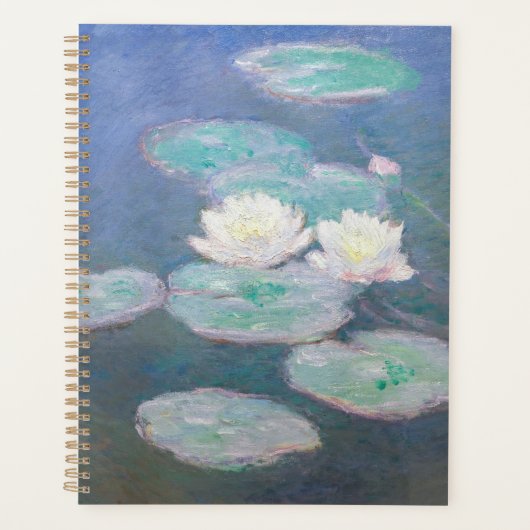 クロード・モネ - 水芙蓉、夕方の効果 プランナー手帳 (正面)