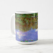 クロード・モネ - 水面のスイレンの雲 コーヒーマグカップ (正面左)