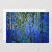 クロード・モネ - 水面の睡蓮と柳の木 招待状 (正面/裏面)