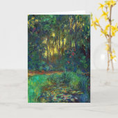 クロード・モネ – 池の角と《植物》スイレン カード (黄色い花)