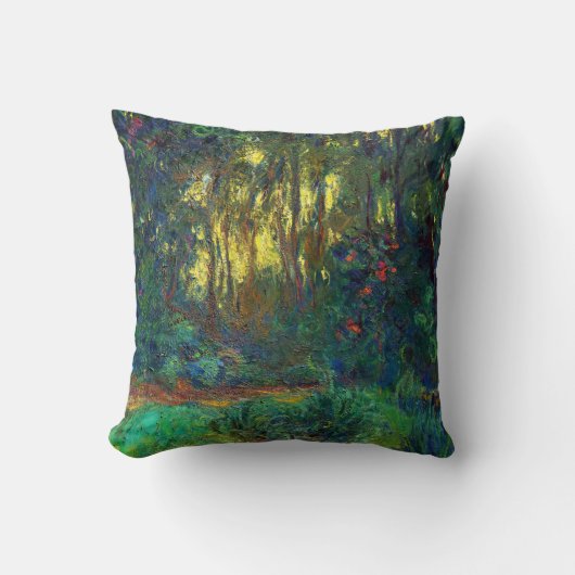 クロード・モネ – 池の角と《植物》スイレン クッション (正面)