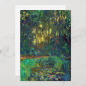 クロード・モネ – 池の角と《植物》スイレン サンキューカード (正面/裏面)